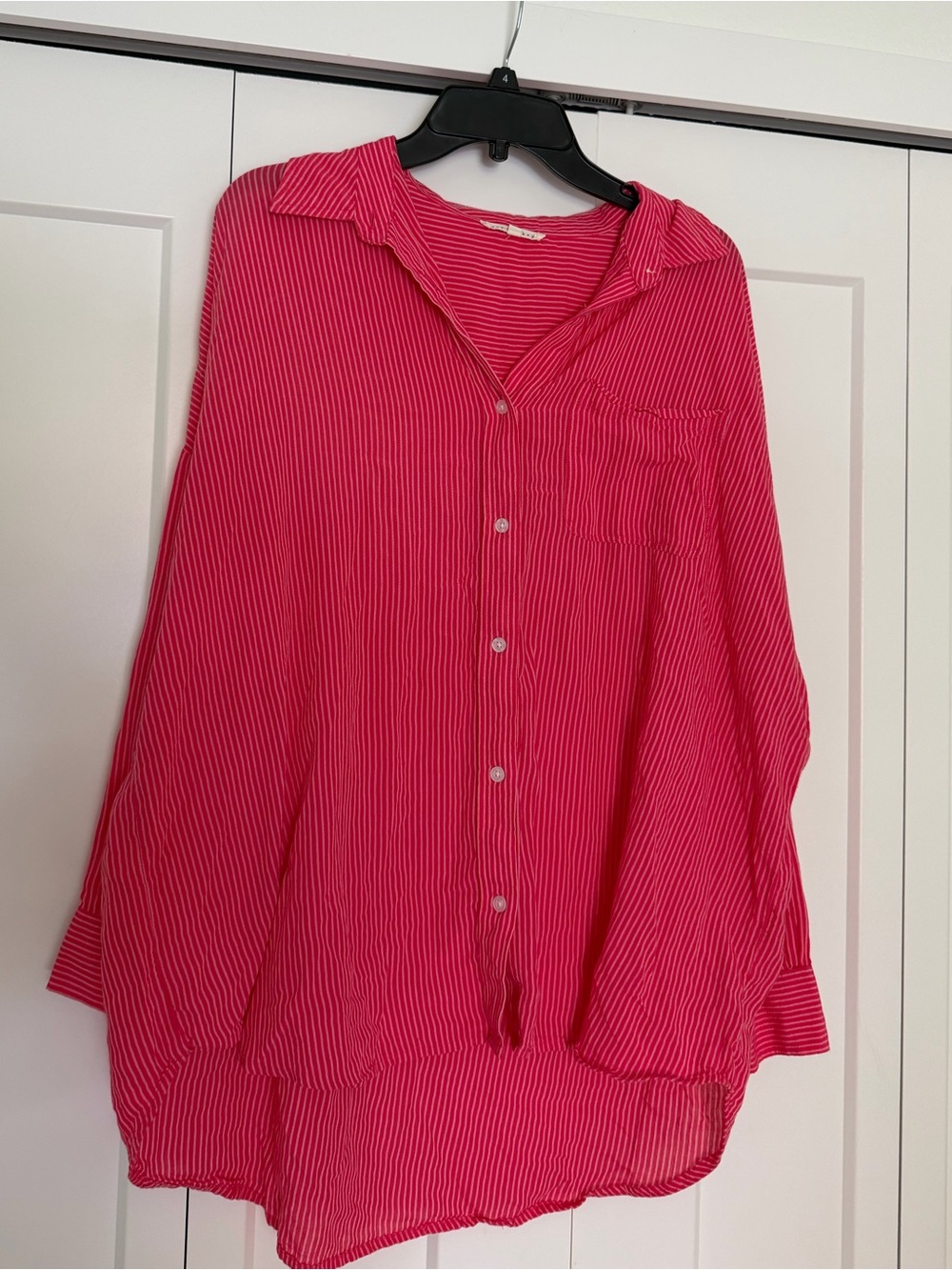 Copper Key Pink Striped Button-Up Blouse